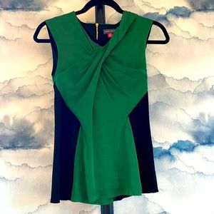 Gorgeous Vince Camuto green and black tank - Size XS *Holiday party chic*